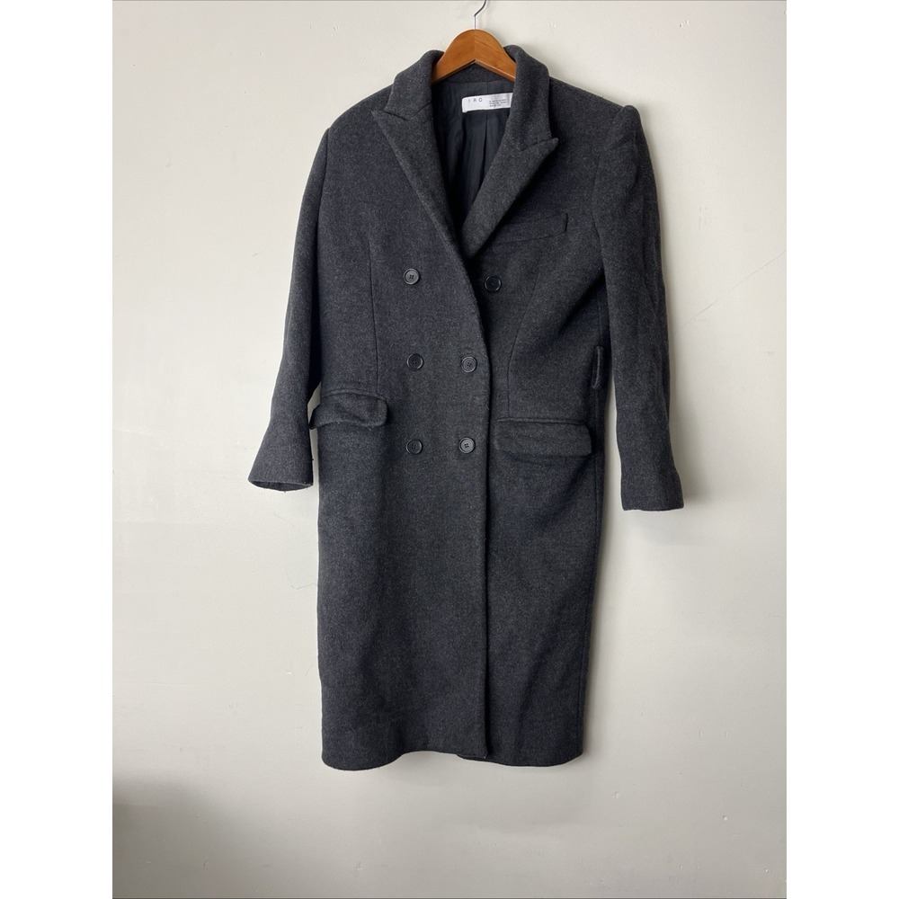 IRO Double Breasted Belted Wool Coat Lined Size 34
